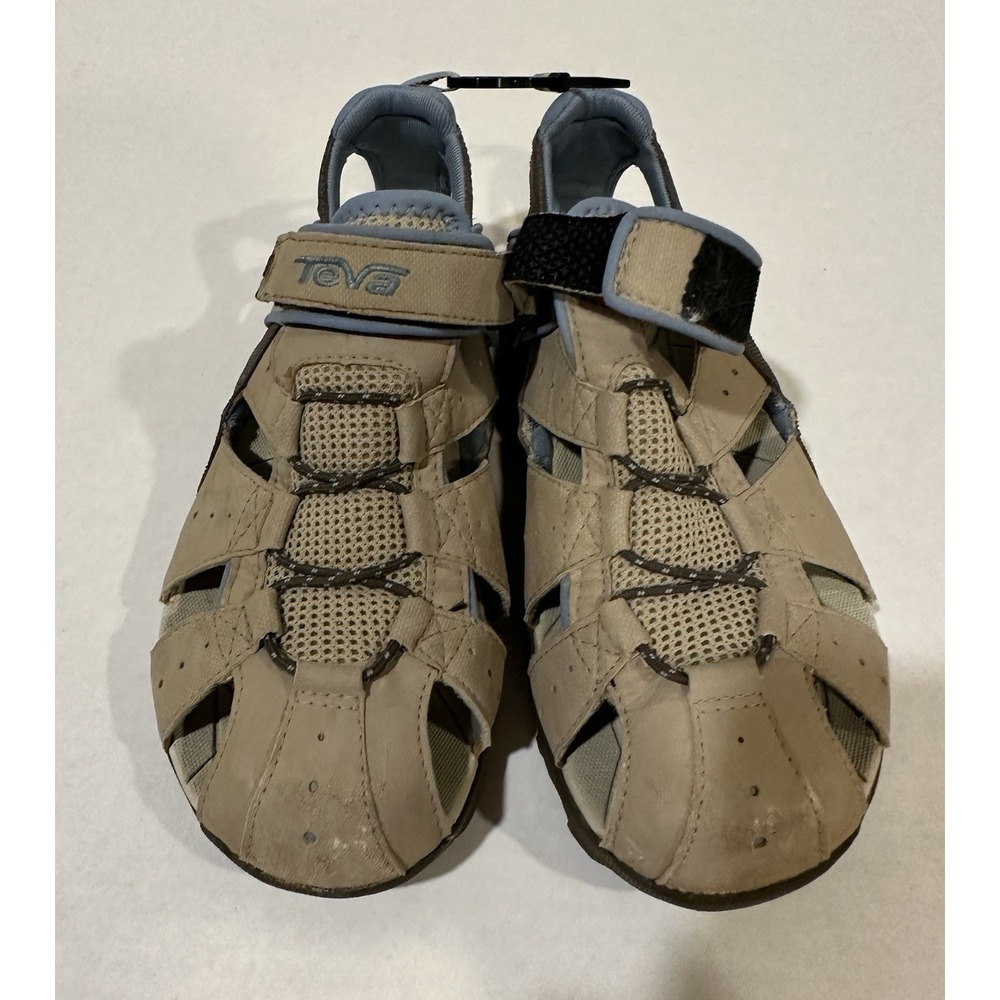 Teva Deacon Sandals Hiking Water Sports Breathable Tan Blue Size Womens Size 8